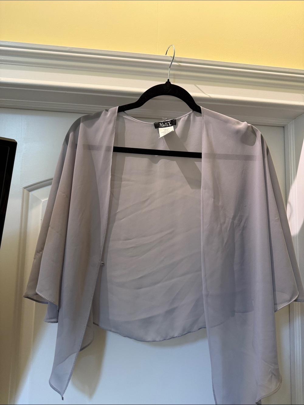 SLNY Light Gray Sheer Shawl